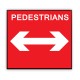 Pedestrians Reversible Arrow Plate 600mm x 450mm